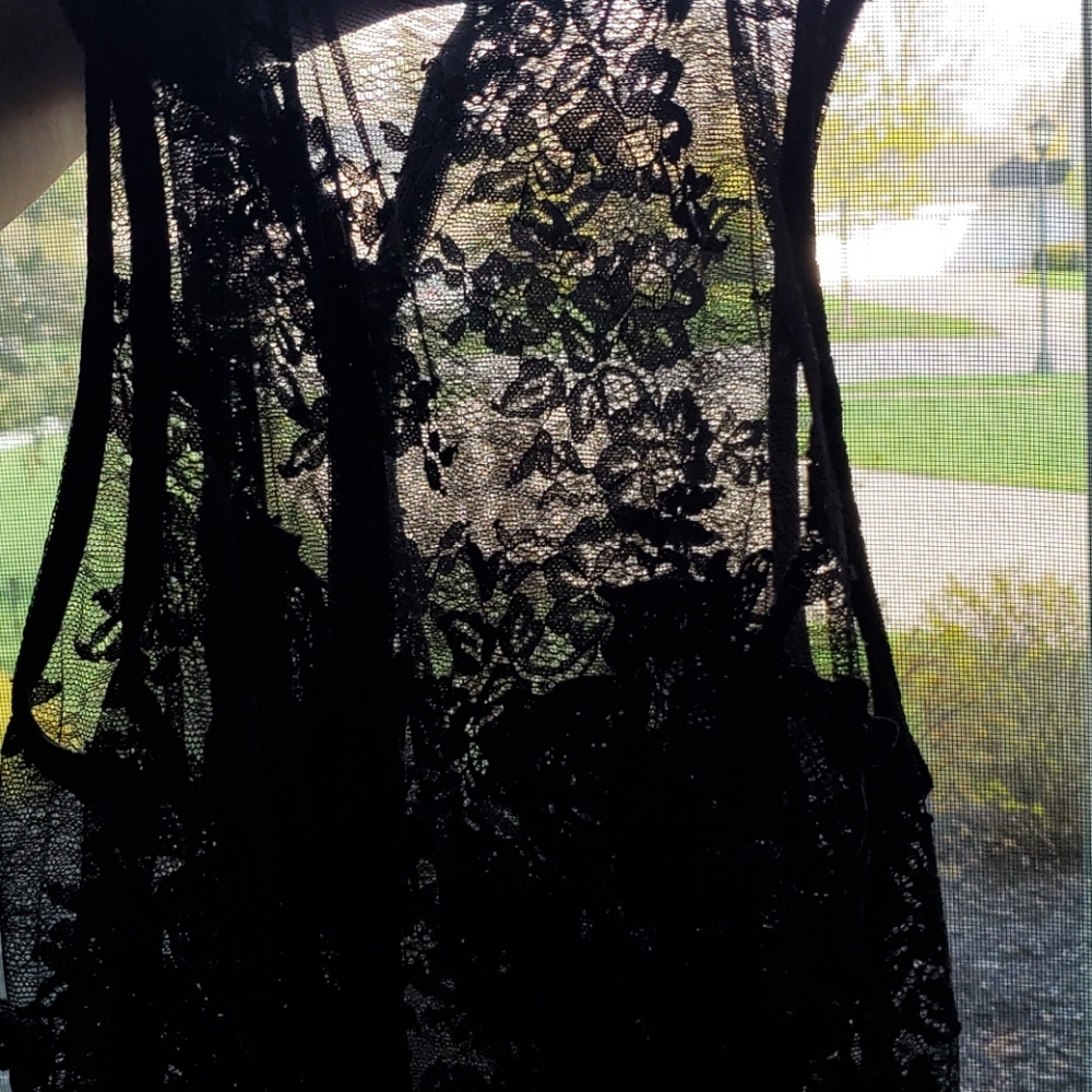 Black Flower Lace Dress